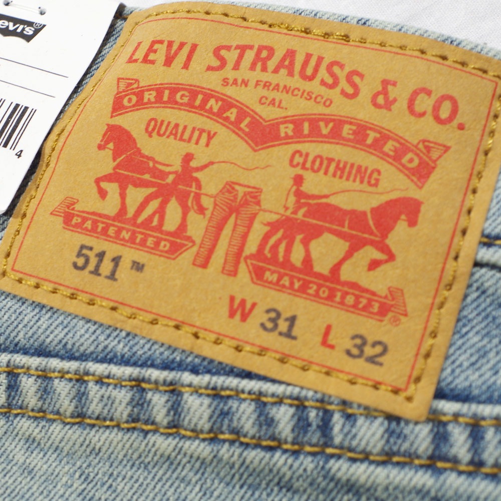 Levi's Flex (リーバイス) 511 SLIM Light Indigo Destructed スリムストレート
