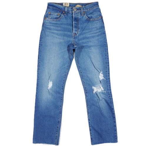 Levi's (リーバイス) 501 ORIGINAL CROPPED Charleston Step ストレートデニム