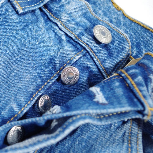 Levi's (リーバイス) 501 ORIGINAL CROPPED Charleston Step ストレートデニム