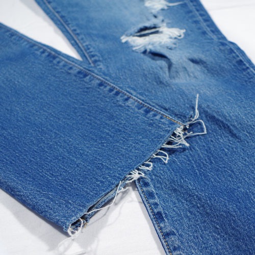 Levi's (リーバイス) 501 ORIGINAL CROPPED Charleston Step ストレートデニム