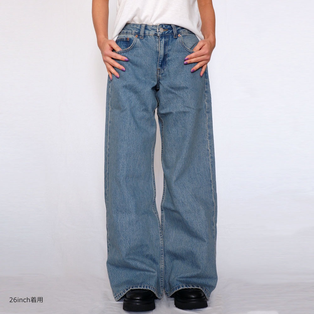 DR DENIM ドクターデニム RHUE LOW WIDE FLARE ワイドフレアデニム ※2カラー