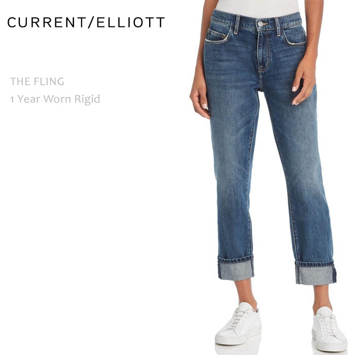 Current Elliott(カレントエリオット) THE FLING 1 Year Worn Rigid ボーイフレンドデニム