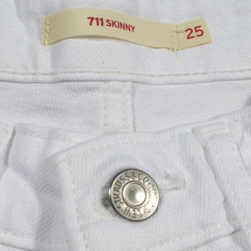 Levi's (リーバイス) 711 SKINNY Soft Clean White ホワイトスキニー