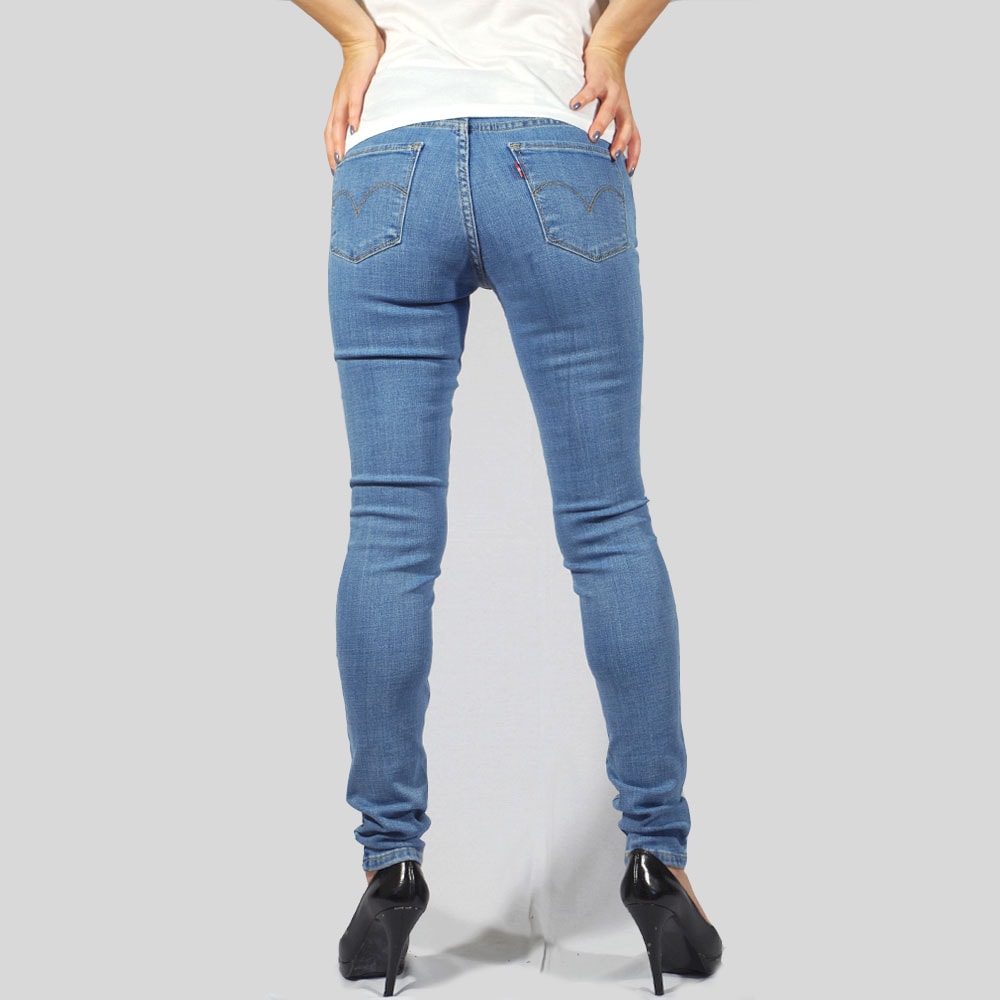 Levi's (リーバイス) 711 SKINNY Medium Indigo Worn In スキニーデニム