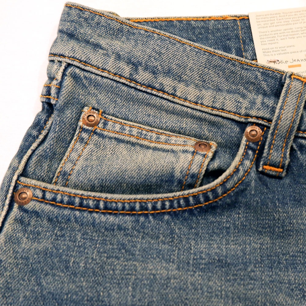 NUDIE JEANS（ヌーディー ジーンズ） SOLID OLLIE Blue Clay ソリッドオーリー ストレート
