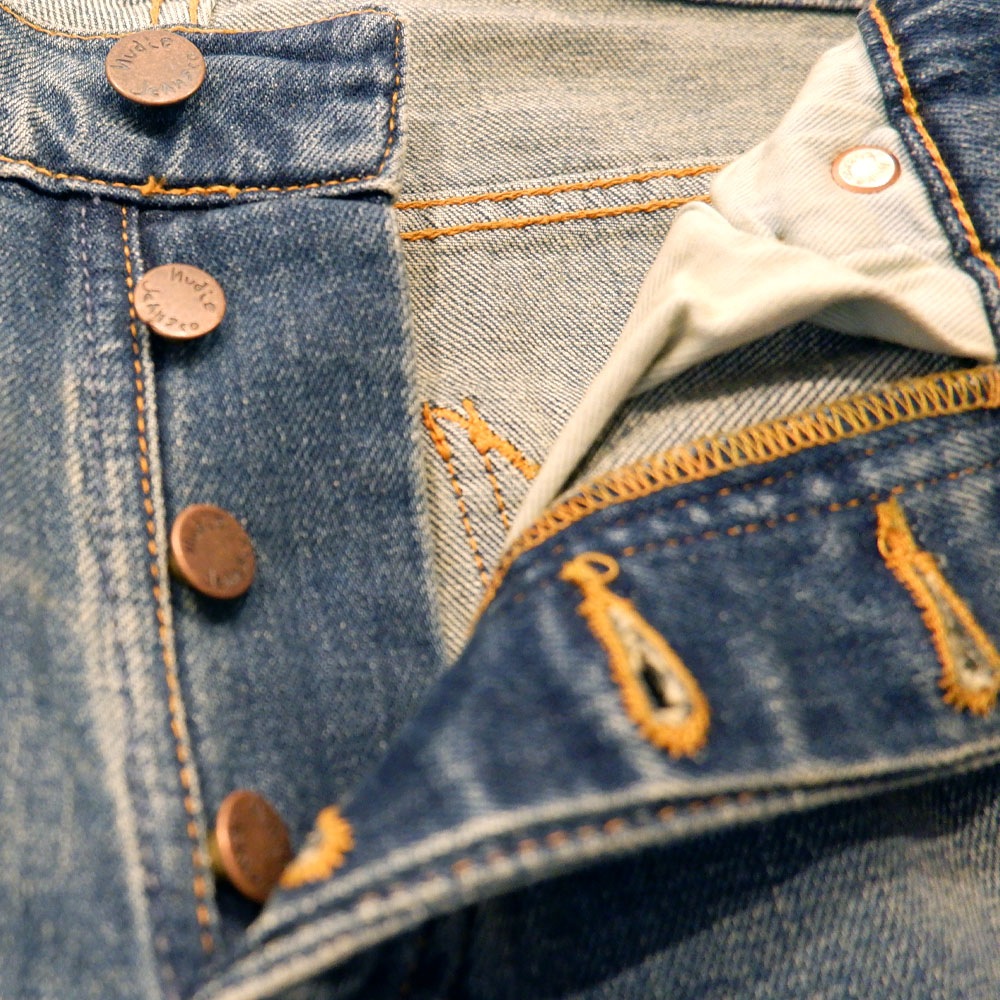 NUDIE JEANS（ヌーディー ジーンズ） SOLID OLLIE Blue Clay ソリッドオーリー ストレート