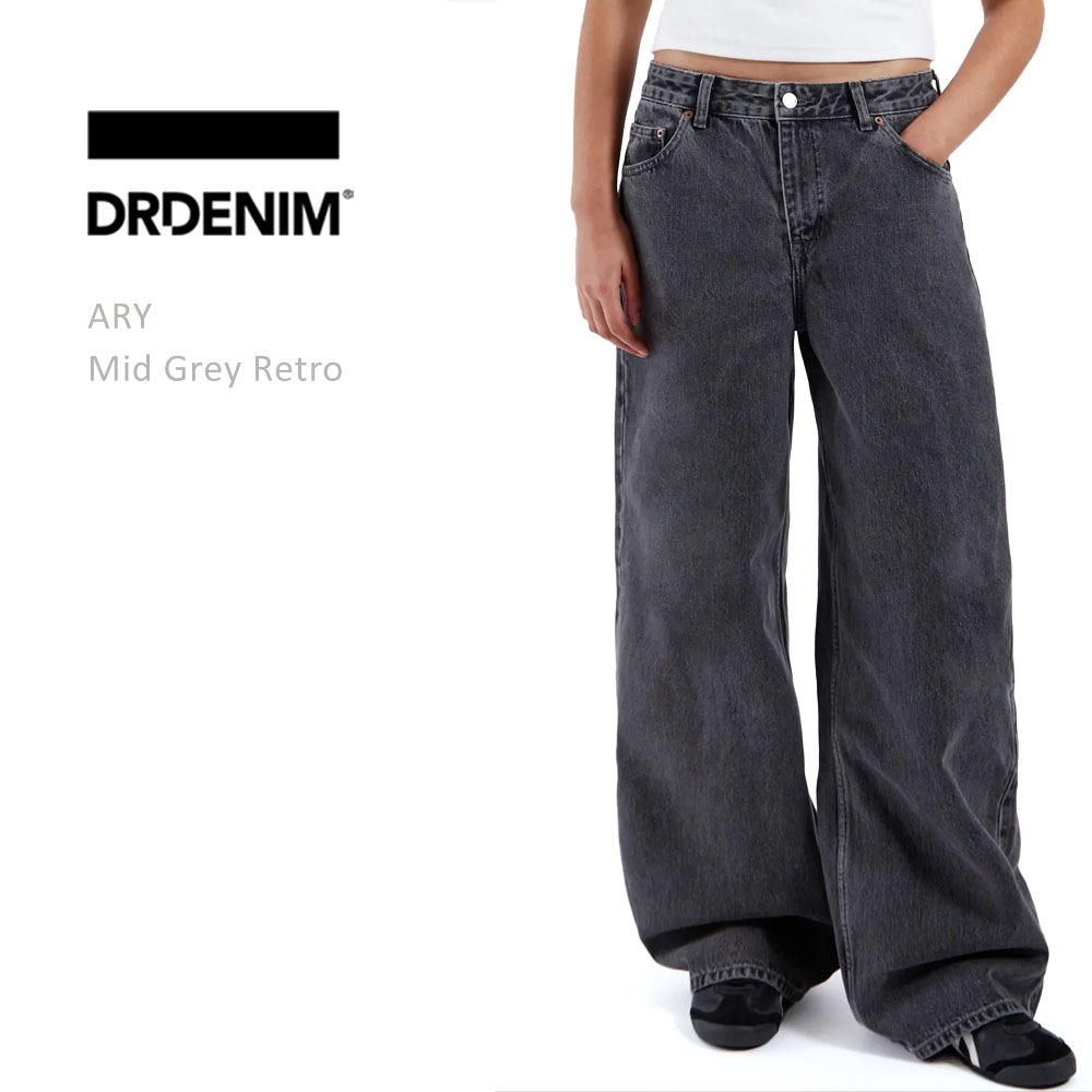 DR DENIM ドクターデニム ARY WIDE Mid Grey Retro ワイド ストレート デニム