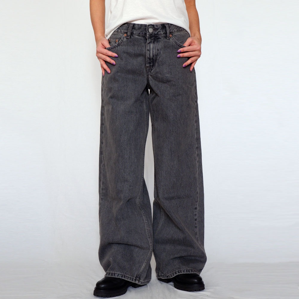 DR DENIM ドクターデニム ARY WIDE Mid Grey Retro ワイド ストレート デニム