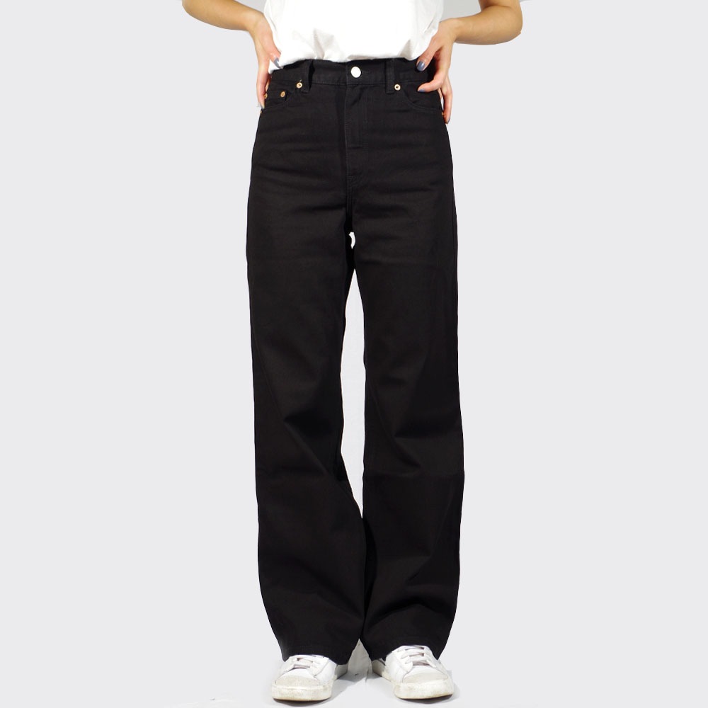 DR DENIM(ドクターデニム) ECHO Sky High Wide Leg Black ブラック ワイドデニム