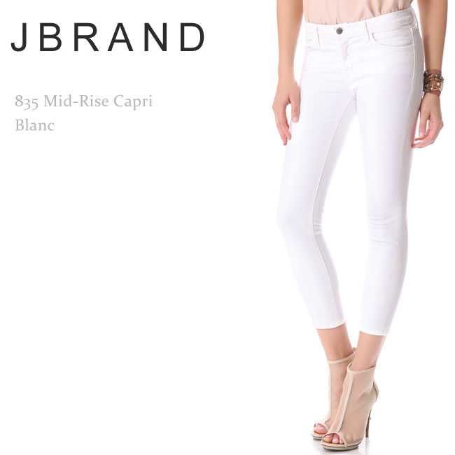 J Brand(ジェイブランド・ジェーブランド) 835 Mid-Rise Capri Blanc ホワイトスキニー