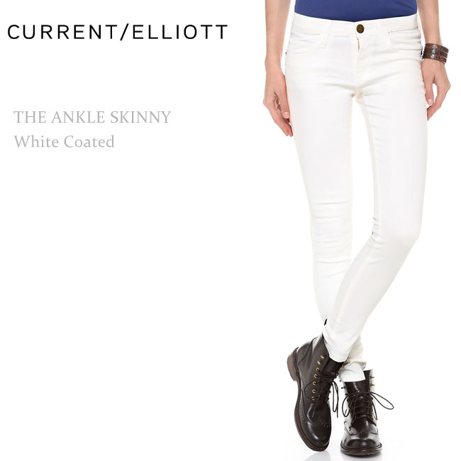 Current Elliott(カレントエリオット) THE ANKLE SKINNY White Coated ホワイトスキニー
