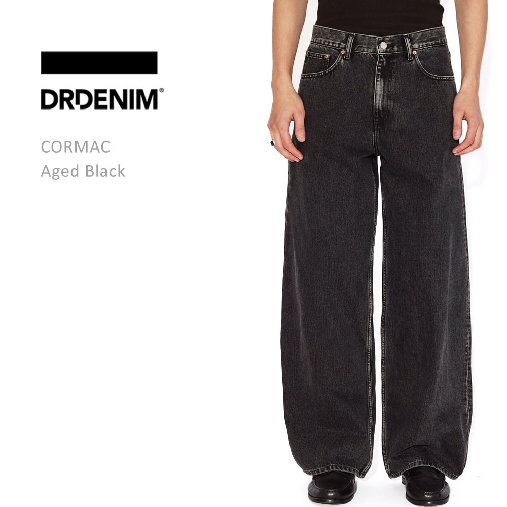 DR DENIM ドクターデニム CORMAC Baggy Aged Black バギー ワイド デニム