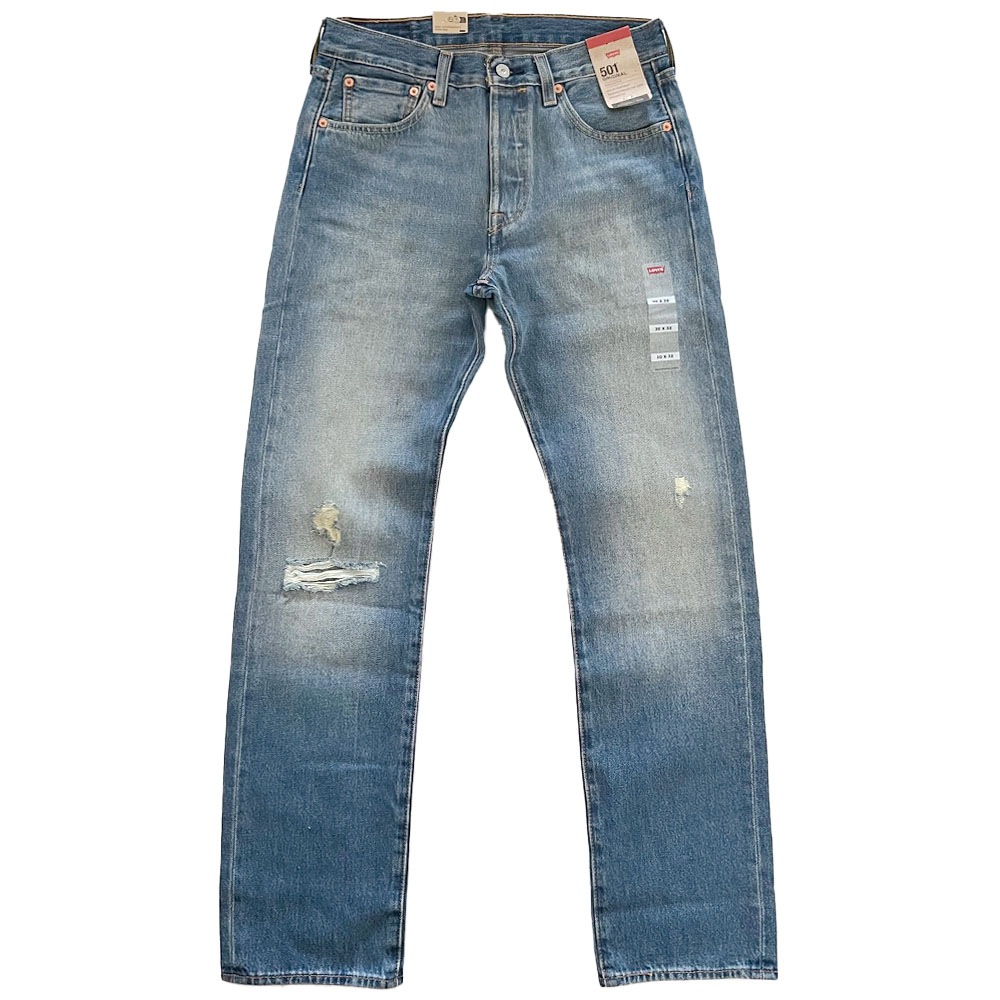 Levi's (リーバイス) 501 ORIGINAL Early Bird Blue Dx ストレートデニム