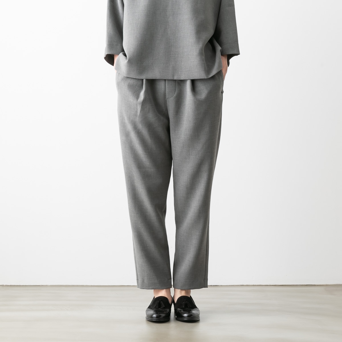 TRAVAIL MANUEL トラバイユ マニュアル ダブルクロス 1タック ストレートパンツ TM5015