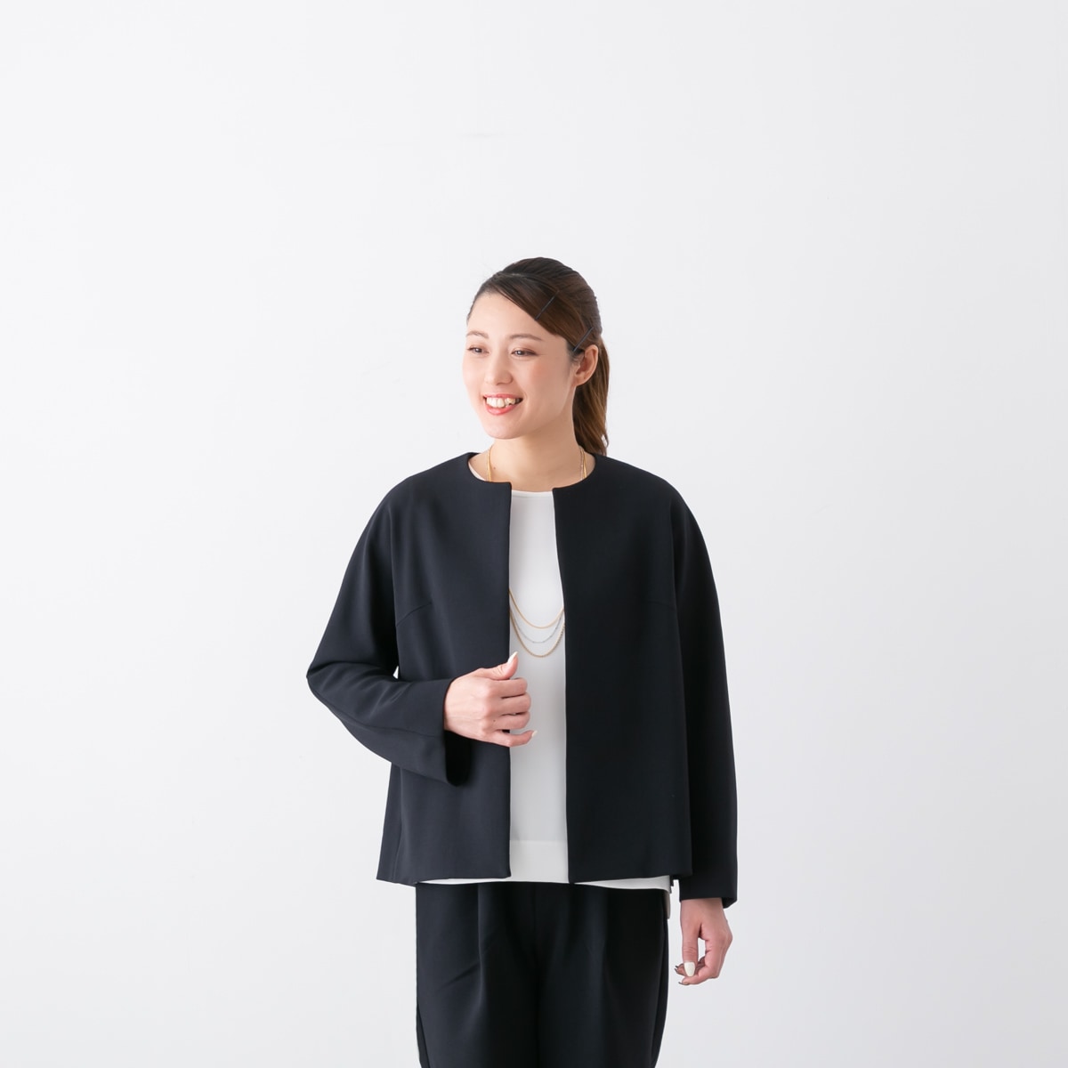 TRAVAIL MANUEL トラバイユ マニュアル ダブルクロス ノーカラー ジャケット TM4002