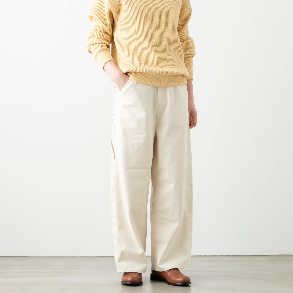 HARVESTY ハーベスティ ビッグ ペインター デニム パンツ エクリュ A12302 30.ECRU