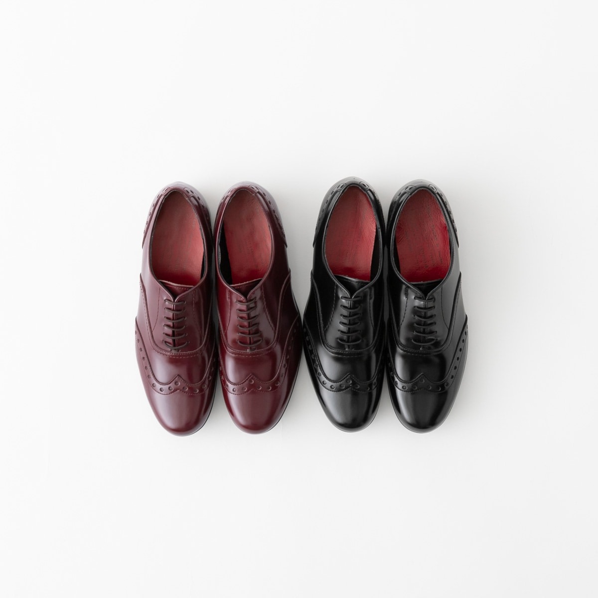 TRAVELSHOESbychausser トラベルシューズバイショセ ガラスレザー ウィングチップ レースアップ シューズ 2色 TR-004