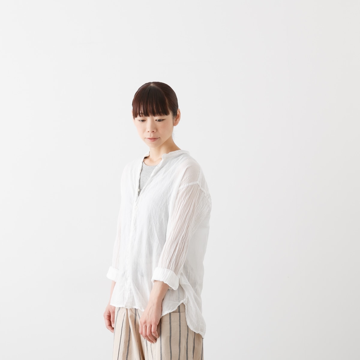 ARMEN アーメン UTILTY BANDED COLLAR SHIRTS ユーティリティ バンドカラー シャツ INAM1702GD