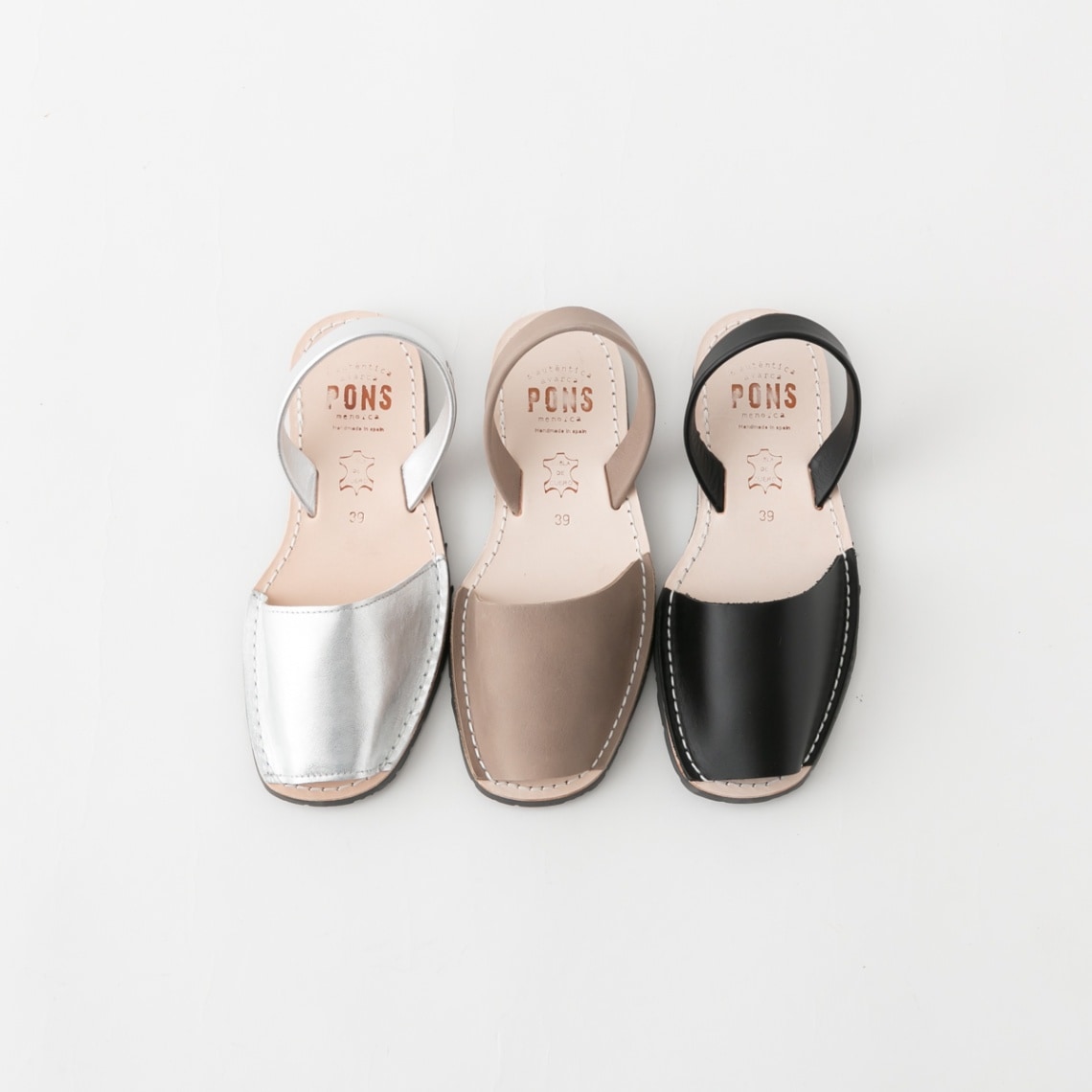 Avarca Pons アヴァルカポンズ レザー バックストラップ フラットサンダル 3色 510