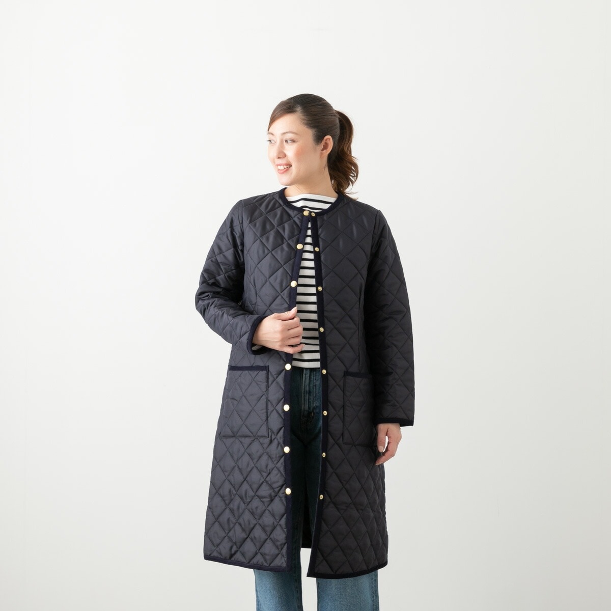 Traditional Weatherwear トラディショナルウェザーウェア キルティング ロングコート アークリー ロング 2色 L252APQC00483AA