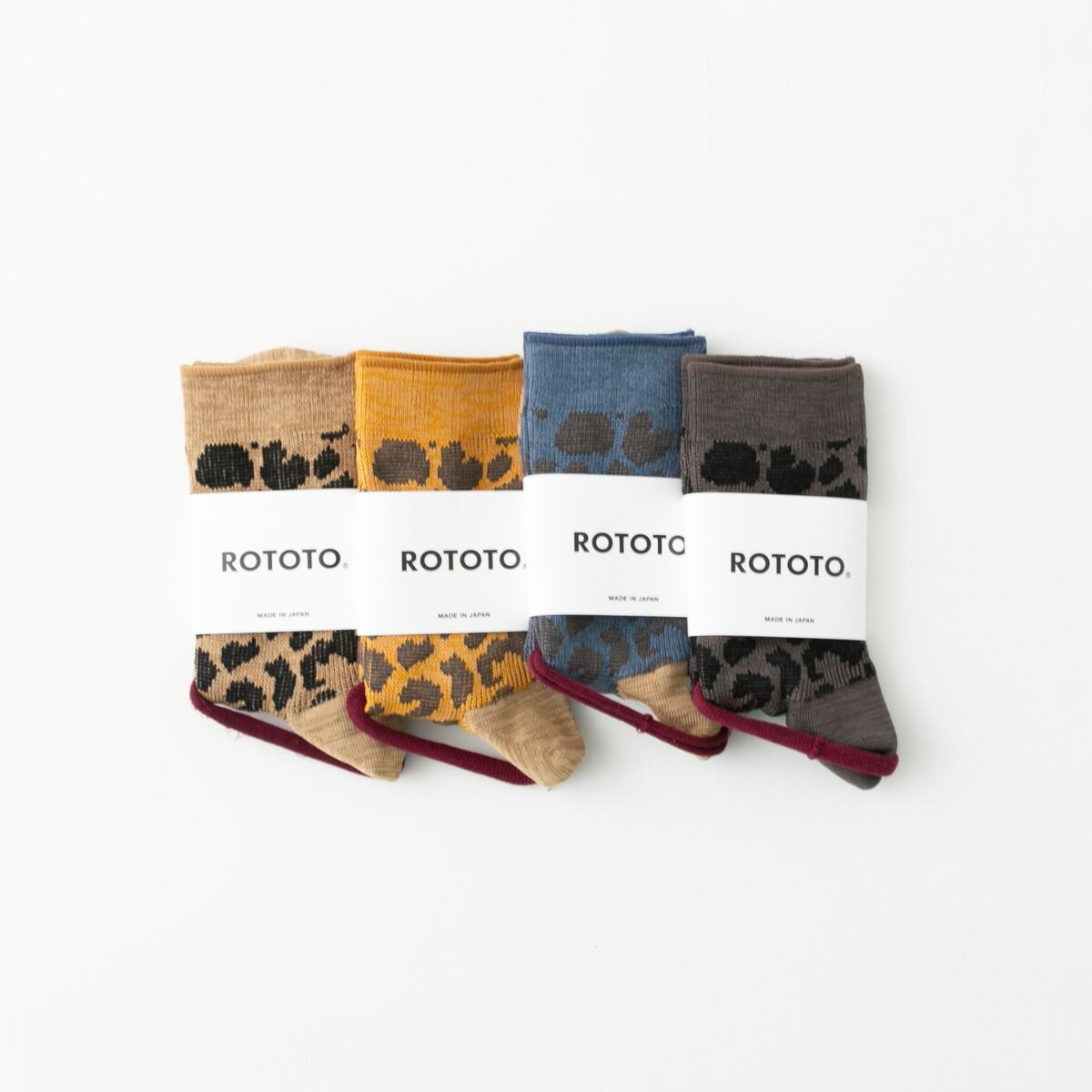 RoToTo ロトト LEOPARD MINI CREW SOCKS レオパード ミニクルーソックス 4色 R1525