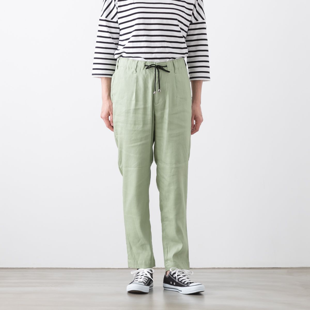/proof プルーフ ストレッチ リネン ワンタック イージーパンツ PR2201
