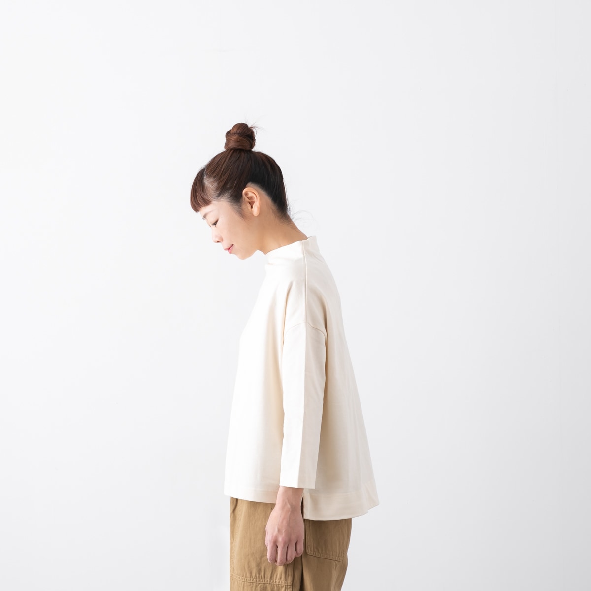 NARU ナル デラヴェ ジャージー ボトルネック ワイドプルオーバー カットソー 1 620305