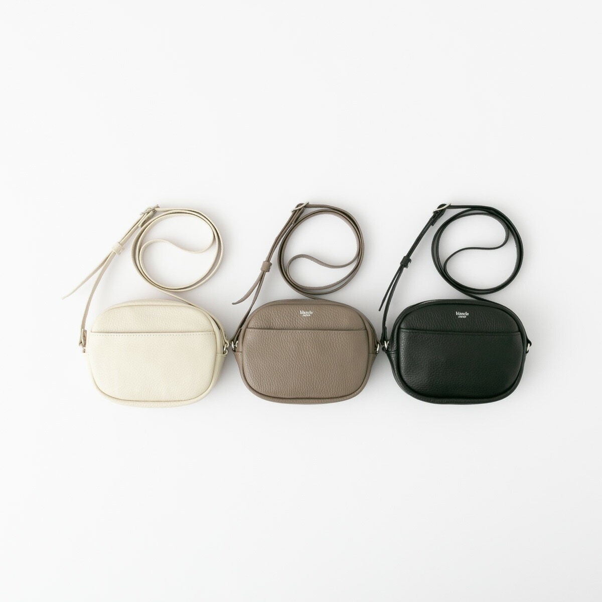 blancle ブランクレ S.LEATHER ROUND SHOLDER シュリンクレザー ラウンド ショルダーバッグ 3色 bc1226