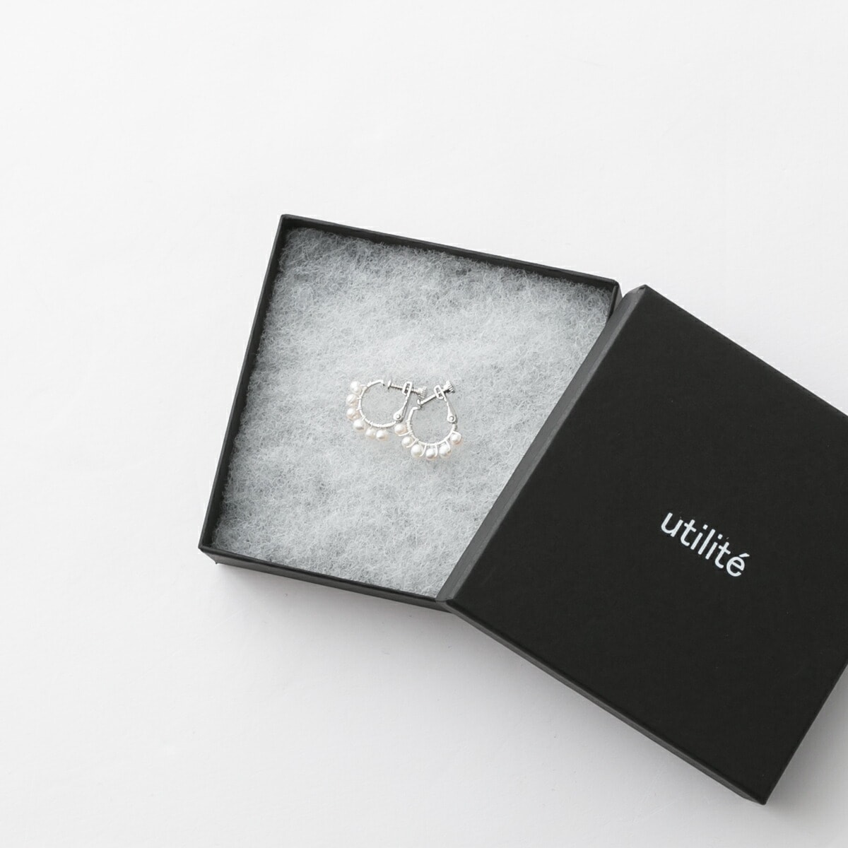 utilite ユティリテ 淡水パール フープ イヤリング UT407SS910