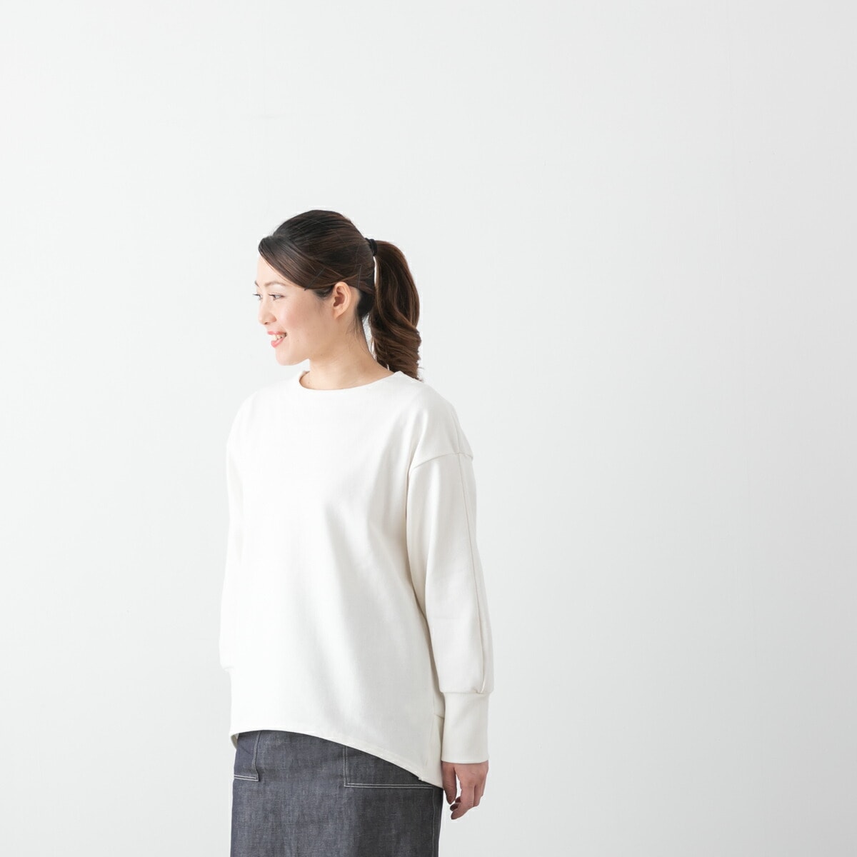 harmonie アルモニ フレンチジャージ リブ切り替え バックタック プルオーバー 3色 62210300