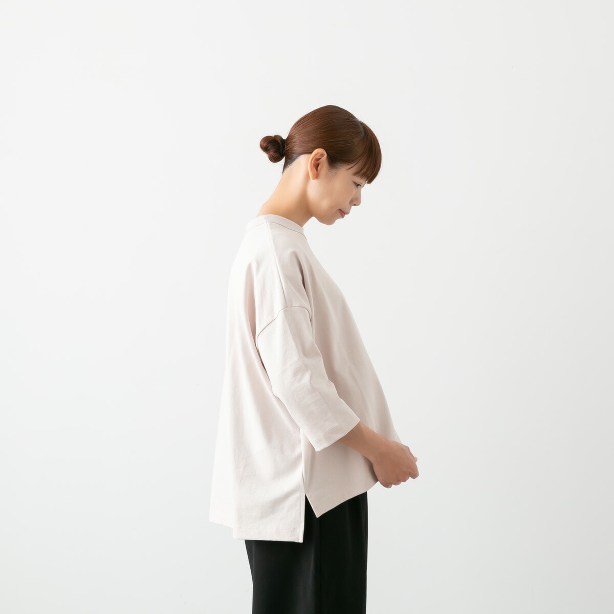 TRAVAIL MANUEL トラバイユ マニュアル 度詰 天竺 7分袖 プルオーバー 7色 2009-51