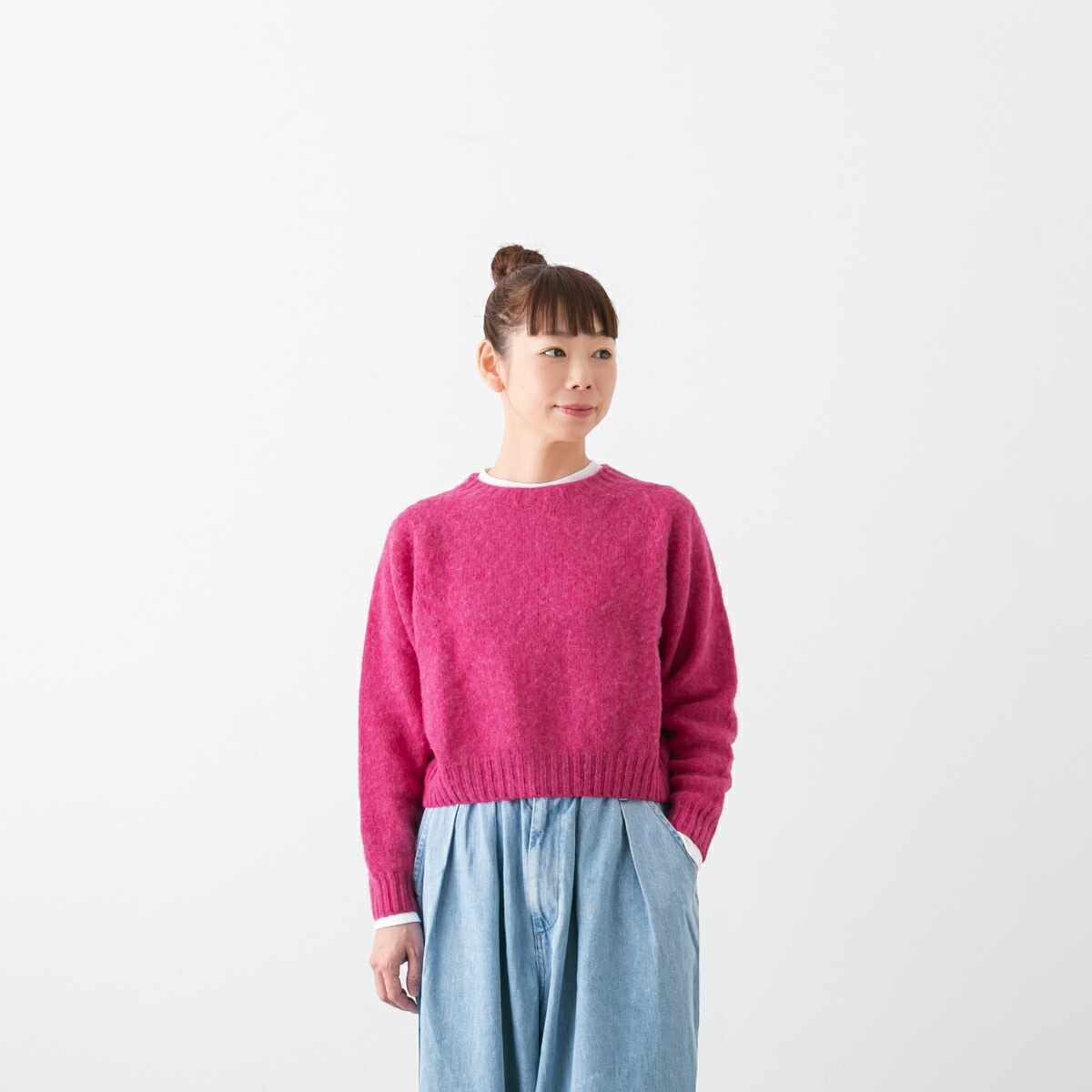 Harley OF SCOTLAND ハーレーオブスコットランド ショート丈 ニット セーター 8色 L5222/7