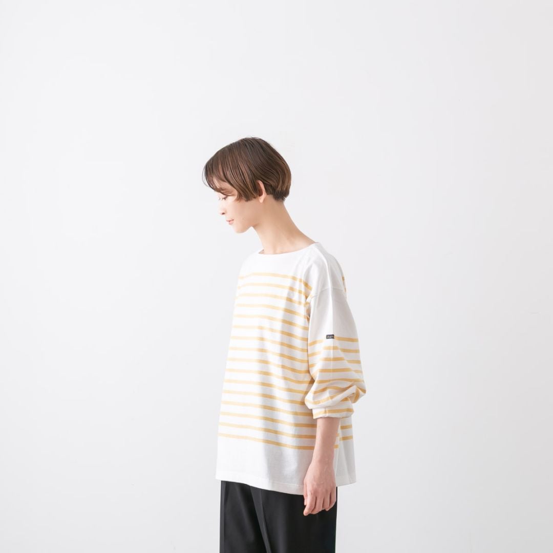 Le minor ルミノア パネルボーダー 長袖 カットソー 6色 61489