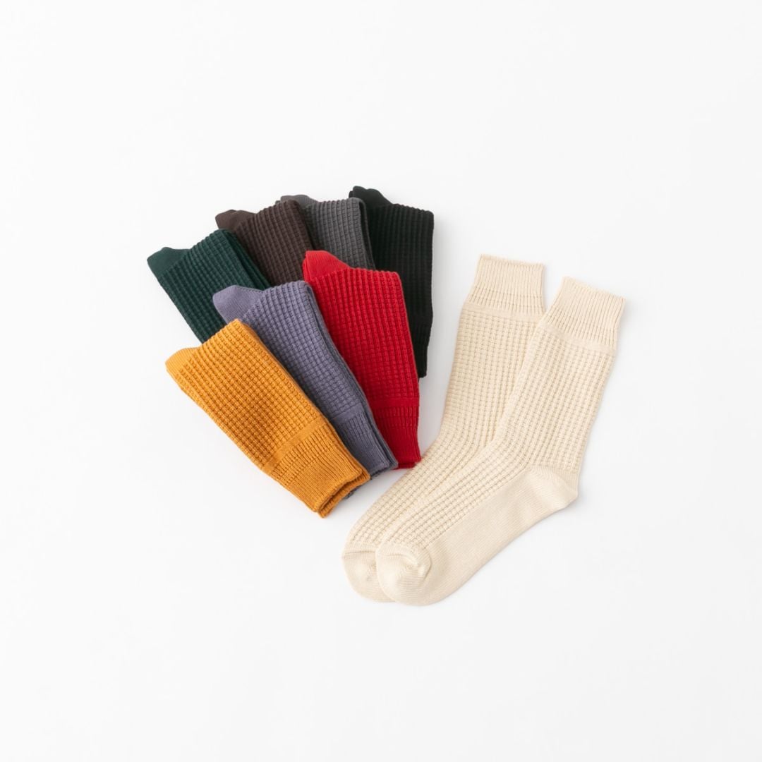 RoToTo ロトト COTTON WAFFLE SOCKS コットンワッフルソックス 8色 R1110