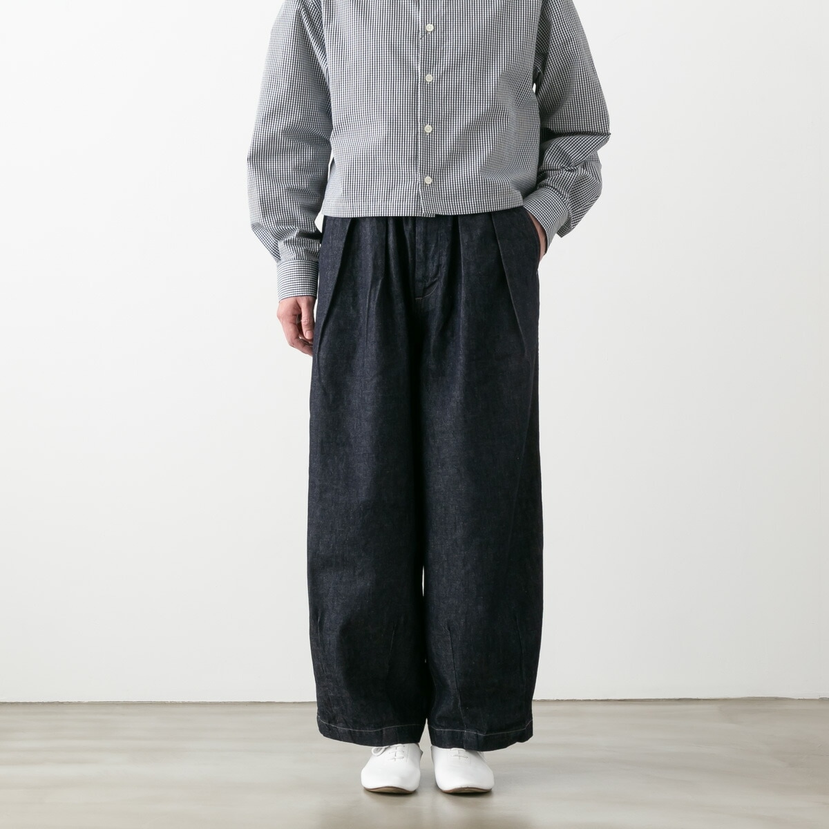 HARVESTY ハーベスティ DENIM NARROW CIRCUS PANTS / ONE WASH デニムサーカスパンツ ナローシルエット ワンウォッシュデニム A12418-98