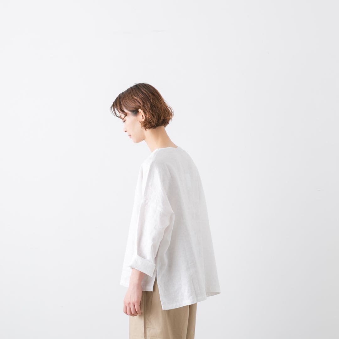 TRAVAIL MANUEL トラバイユ マニュアル タイディリネン ボートネック Tブラウス 3色 3010-51