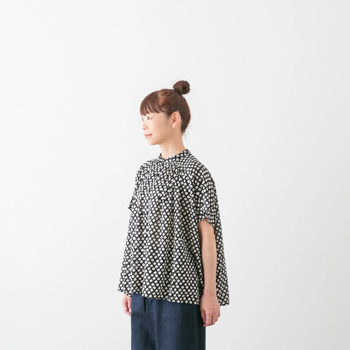 D.M.G Brocante ドミンゴ ブロカント <br />インド プリント フロンセ シャツ 36-323X