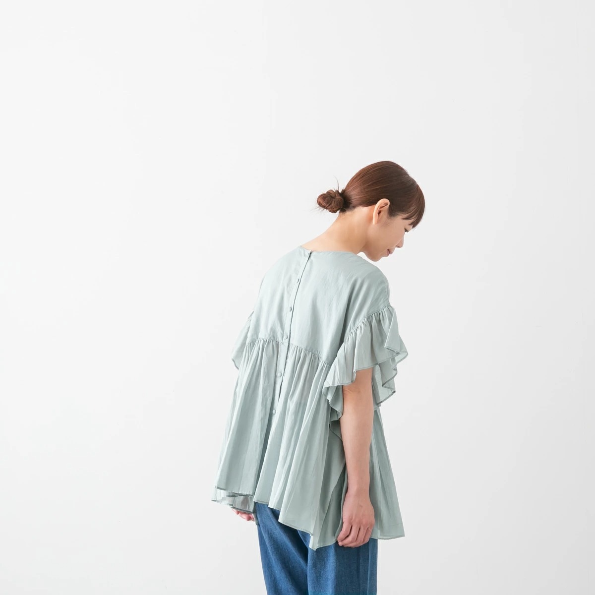 utilite ユティリテ sushi voil 2WAY ボックス ブラウス 4色 UT410LS43