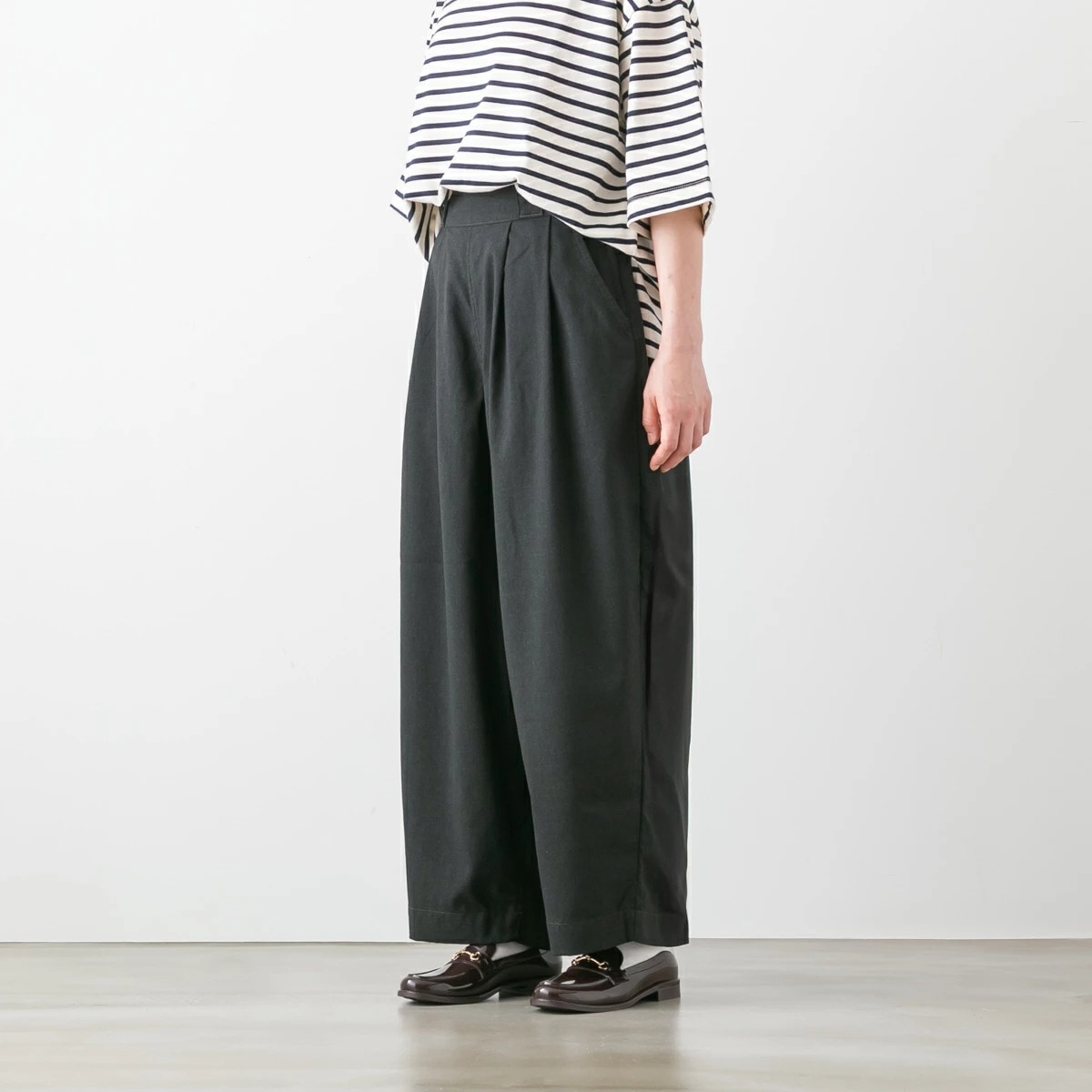 HARVESTY ハーベスティ <br />ワイド エッグパンツ 3色 A22502