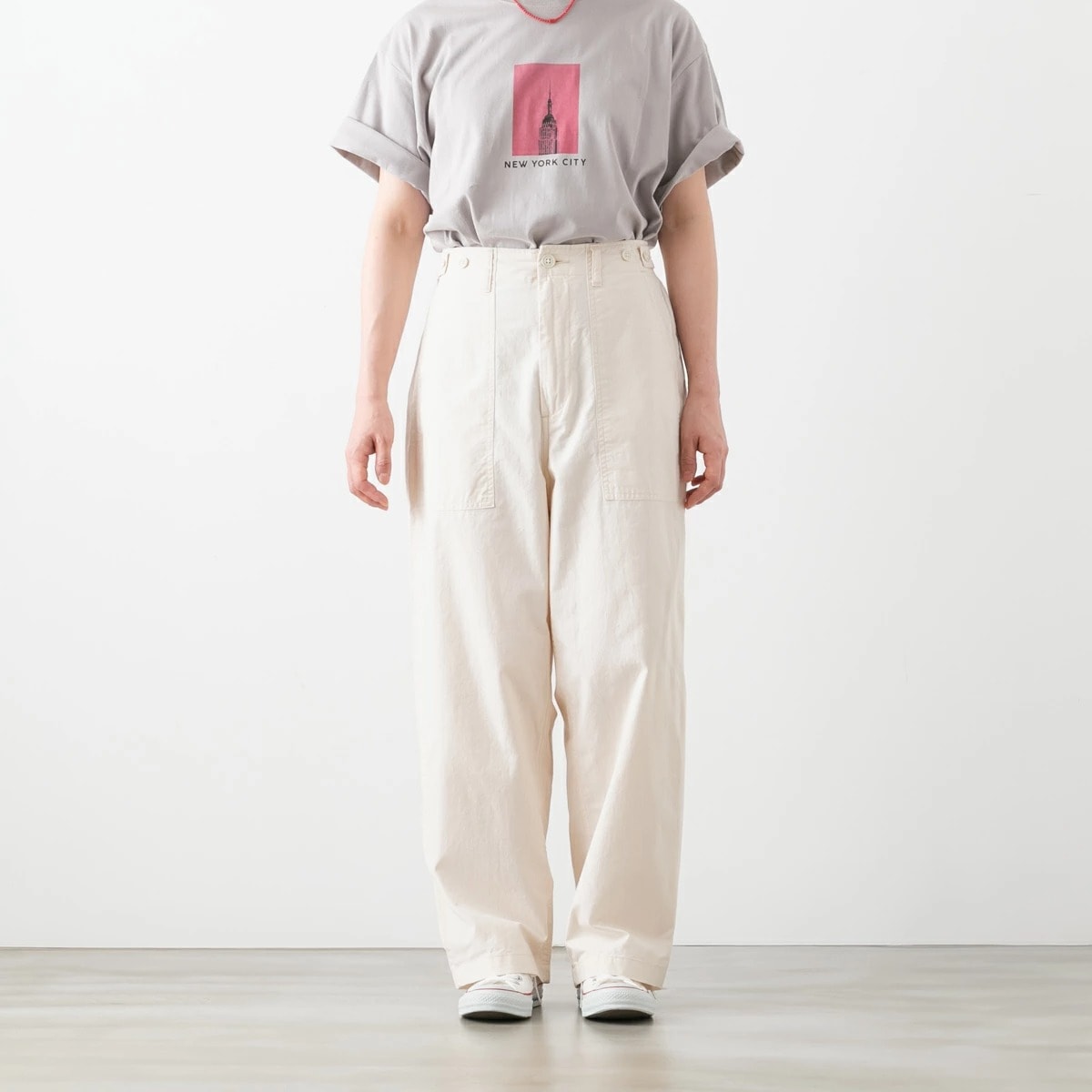 ORDINARY FITS サルエルパンツ ホワイト　　新品 オーディナリーフィッツ ボールパンツ ホワイト Ordinary Fits