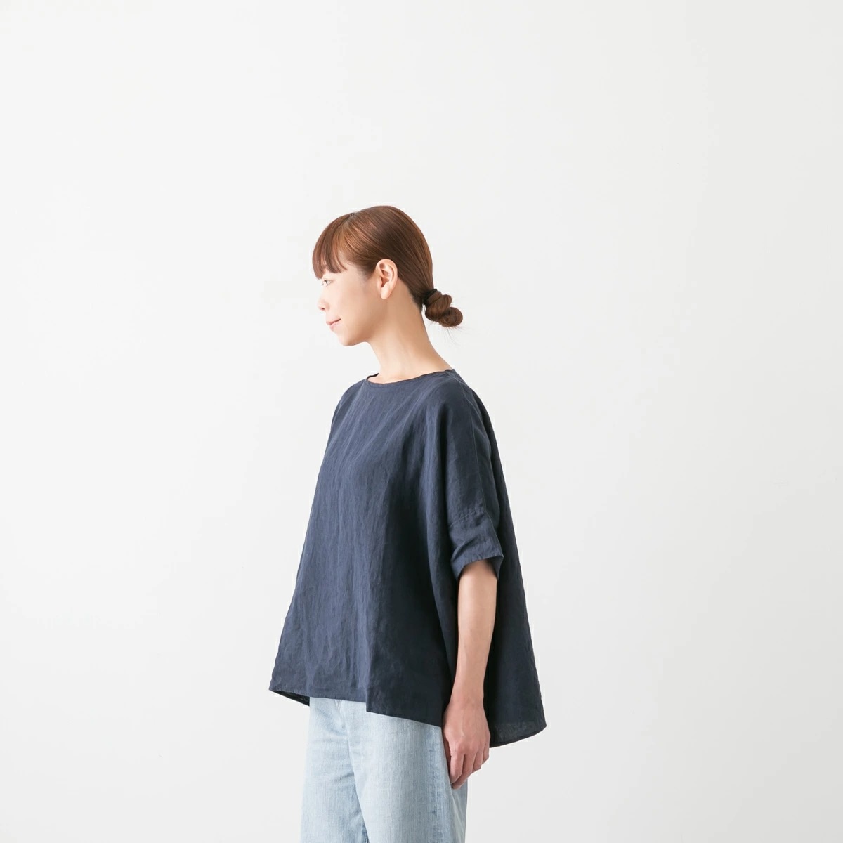 TRAVAIL MANUEL トラバイユ マニュアル フレンチリネン キャンバス ワイド プルオーバー 4色 3015-52