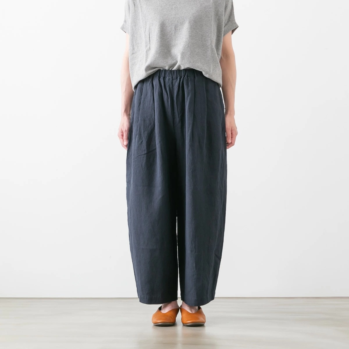 TRAVAIL MANUEL トラバイユ マニュアル フレンチリネン キャンバス コクーン パンツ 3色 5090