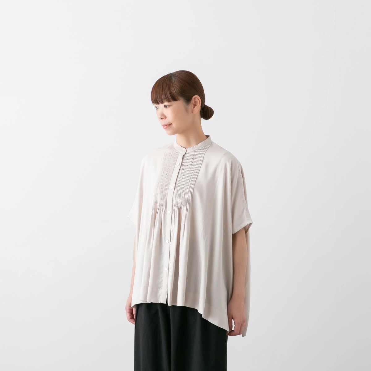 mizuiro ind バンドカラー コクーンシャツ 楽天市場】【sold out】mizuiro ind（ミズイロインド）バンド