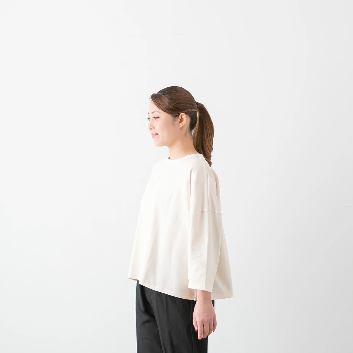 NARU ナル デラヴェ ジャージー ワイド シャツ 5色 659220