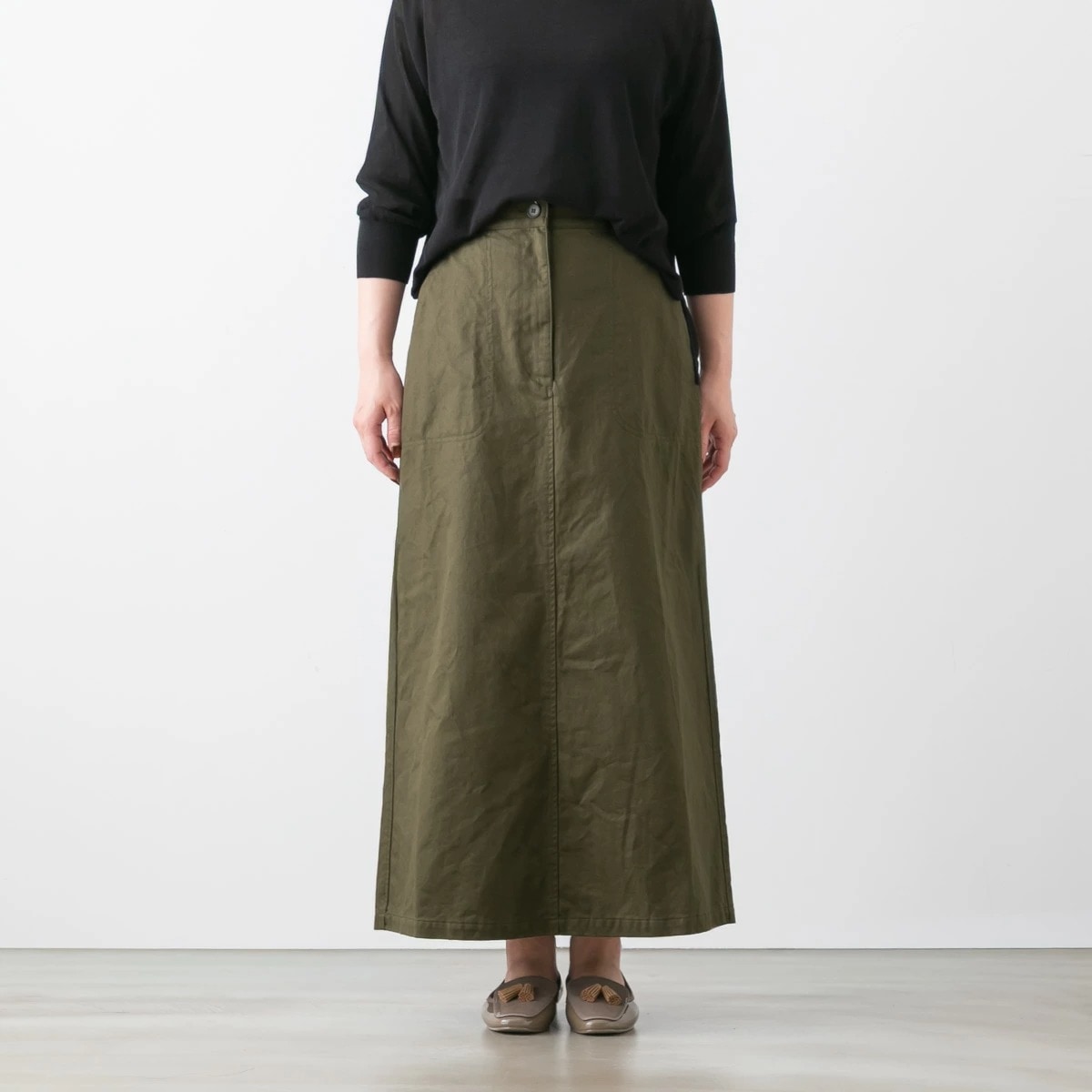 SARAHWEAR サラウェア Cotton Twill A-line Skirt コットン ツイル Aライン スカート C21854