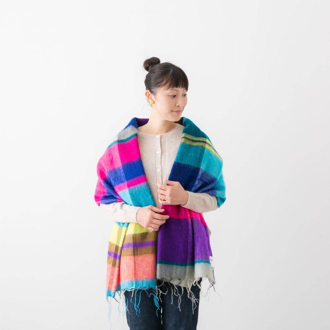 hint hint ヒントヒント カラフル ミックス ストール 2色 STOLE10