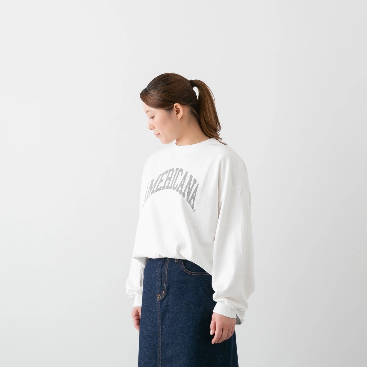 Americana アメリカーナ USED加工 ロングスリーブ Tシャツ 4色 BRF-783A/1