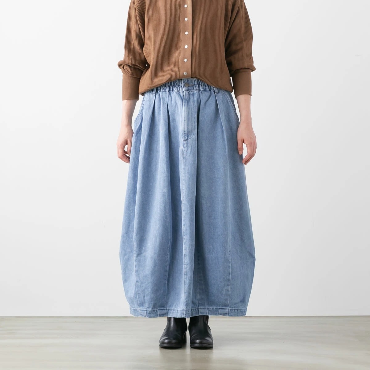 HARVESTY ハーベスティ 10oz デニム サーカス スカート 93(ライトブルー) CIRCUS SKIRT DENIM LIGHT BLUE A22504