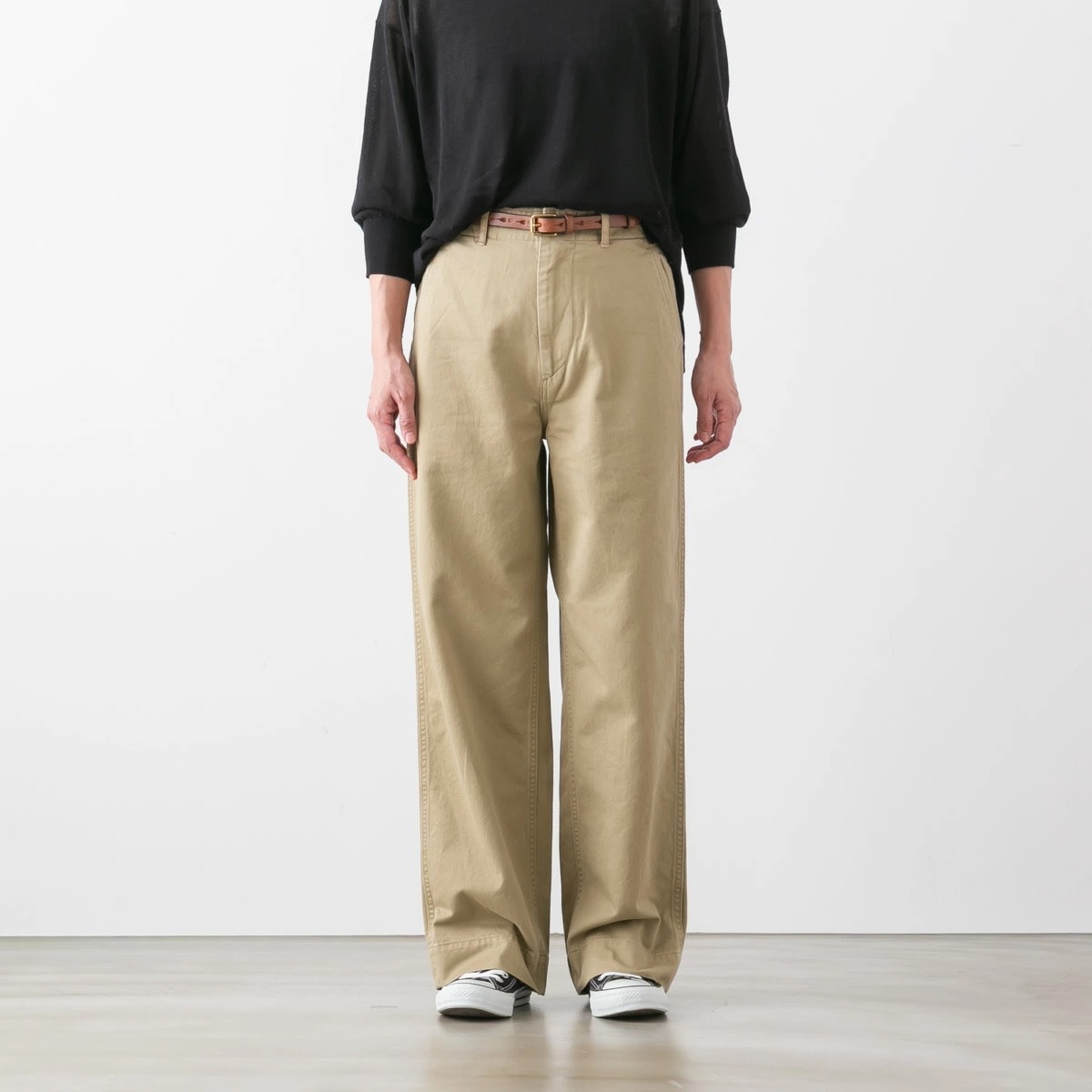 D.M.G ドミンゴ 高密度 チノ ストレート パンツ 2色 14-350T