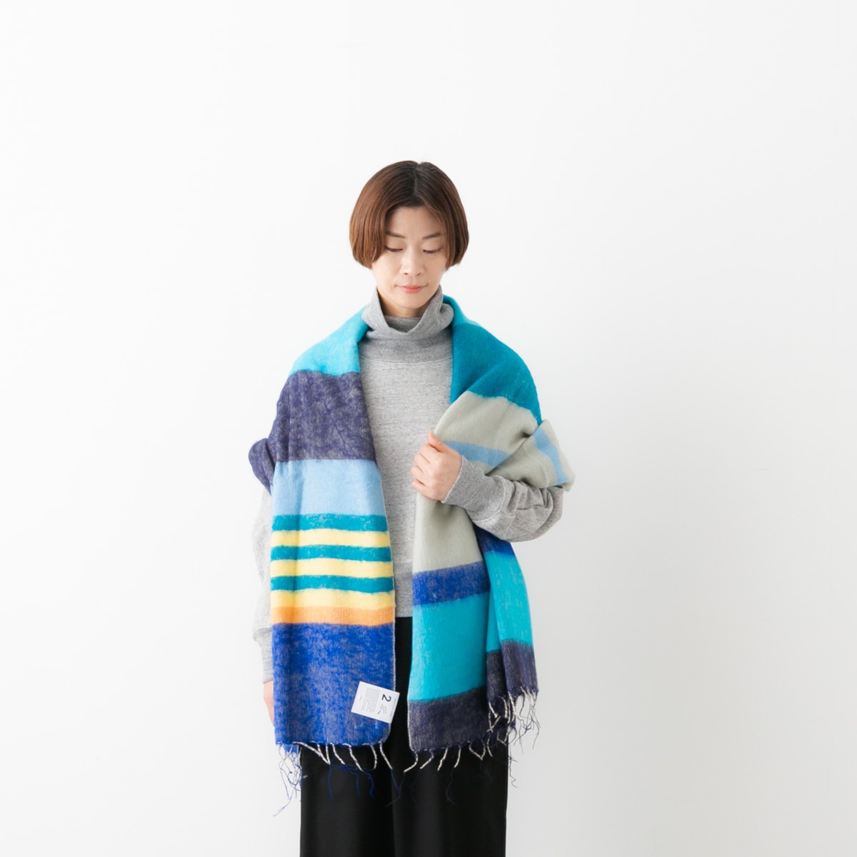 hint hint ヒントヒント カラフル ミックス ストール 2色 STOLE20